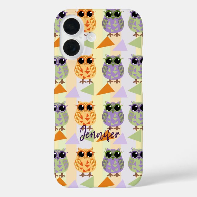 Cute Pattern Owls Case-Mate Iphone 16 case (Back)