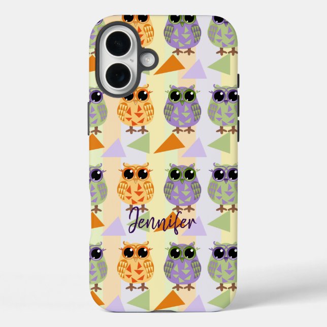 Cute Pattern Owls Case-Mate Iphone 16 case (Back)