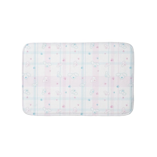 Cute pattern with dogs bath mat (Front)