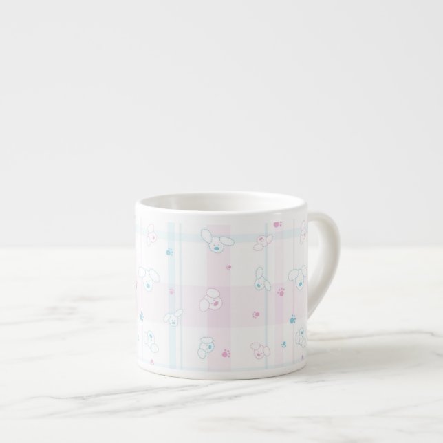 Cute pattern with dogs espresso cup (Front Right)