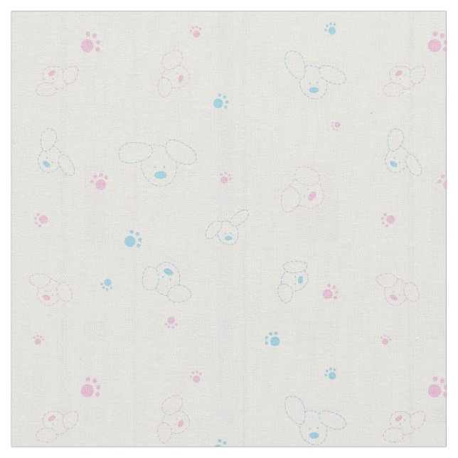 Cute pattern with dogs fabric (Close Up)
