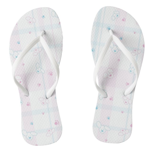 Cute pattern with dogs jandals (Footbed)