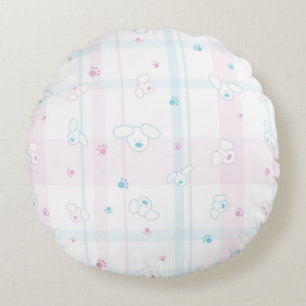 Cute pattern with dogs round cushion