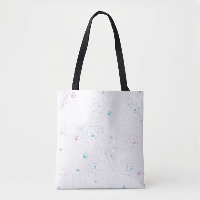 Cute pattern with dogs tote bag (Front)