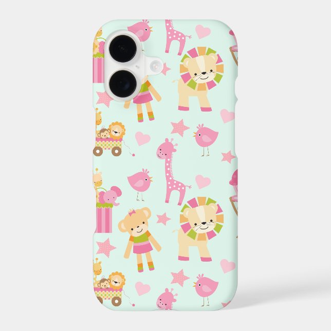 Cute Pattern with Happy Animals & Toys (Back)