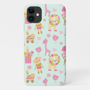 Cute Pattern with Happy Animals & Toys Case-Mate iPhone Case