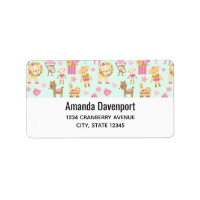 Cute Pattern with Happy Animals & Toys