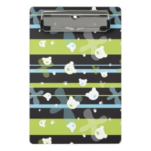 Cute pattern with little bears mini clipboard