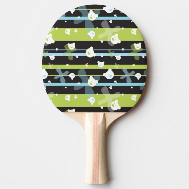Cute pattern with little bears ping pong paddle (Front)