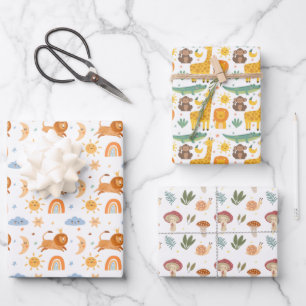 Cute pattern wrapping paper sheet