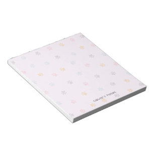 Cute PAW Dog cat colorful gradient Personalized  Notepad