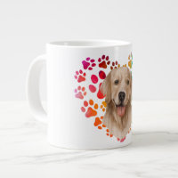 Cute paw Heart golden Dog Puppy Pet Animal party