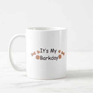 Cute Paw Print Barkday Dog Mug