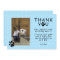 Cute Paw Print Blue Birthday Thank you Photo