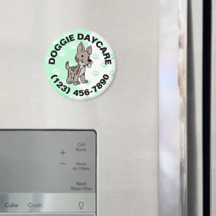 Cute Paw Print Doggie Daycare Magnet