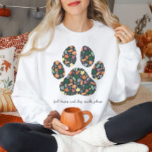 Cute Paw Print Fall Sweater For A Dog Lover