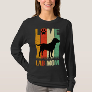 Cute Paw Print Labrador Retriever Lab Dog Dad Mum T-Shirt