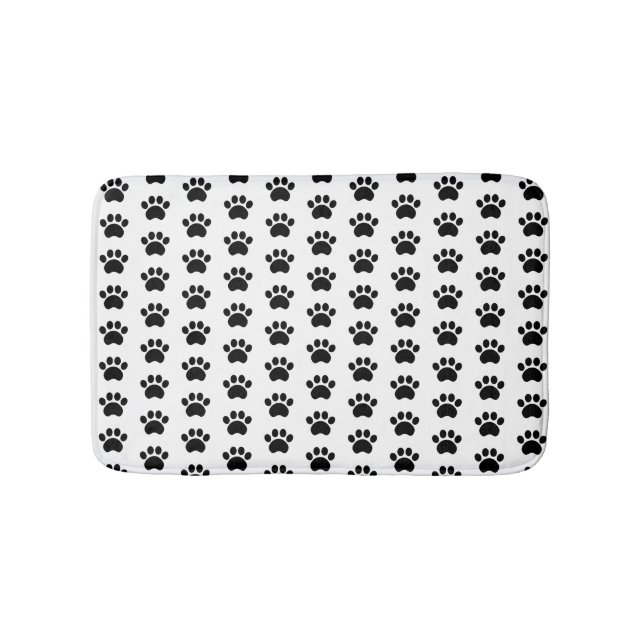 Cute Paw Print Pattern Bath Mat (Front)