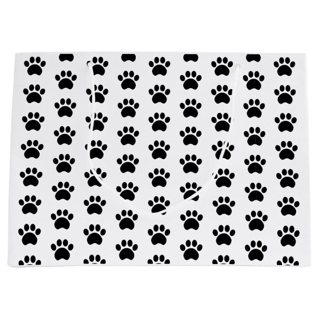 Cute Paw Print Pattern Gift Bag (Front)
