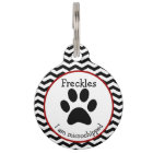 Cute Paw Print Personalised Pet Tag