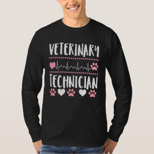 Cute paw print veterinary tech technician vet  app T-Shirt