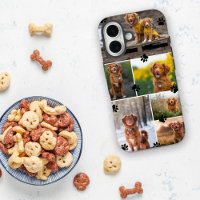 Cute Paw Prints Dog Photo Collage