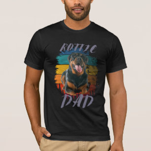 Cute paw Retro Heart Rottie Dog Pet Animals rottwe T-Shirt