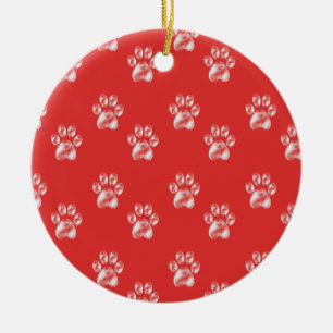 Cute Paws Ceramic Tree Decoration