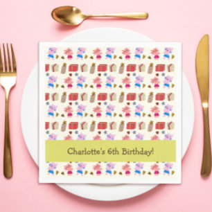 Cute Paws, Crafts, and Presents   Yellow Napkin