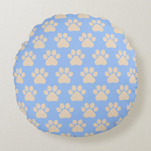 Cute Paws Dog  Round Cushion