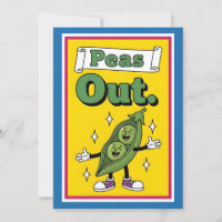 Cute Pea Pun Peas Out Fun Veggie Cartoon Design