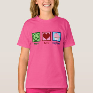 Cute Peace Love Cupcakes T-Shirt