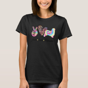 Cute Peace Love Havanese Tie dye Women Dog Mothe T-Shirt