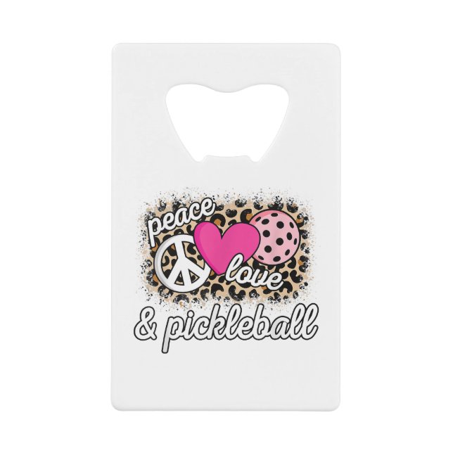 Cute Peace Love Pickleball Player Funny Pickle Bal (Front)