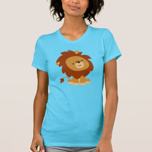 Cute Peaceful Cartoon Lion Women T-Shirt