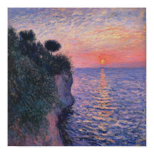 Cute Peaceful Sunset Artwork Apartment Decor