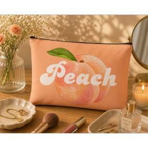 Cute Peach Accessory Pouch