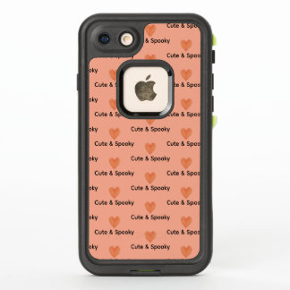 Cute Peach and Orange Repeating Heart Pattern Typo