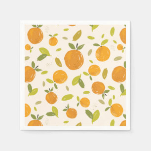 Cute Peach Fruit Pattern Napkin