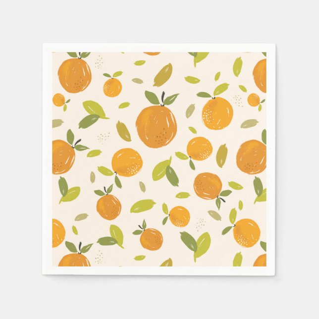 Cute Peach Fruit Pattern Napkin (Front)
