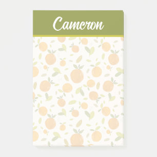 Cute Peach Fruit Pattern Post-it Notes