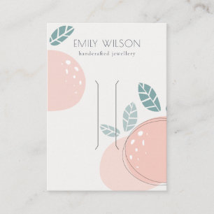 Cute Peach Fruity Abstract Bold Hair Clip Display Business Card