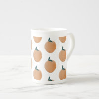 Cute Peach Orange Fruit Hand Drawn
