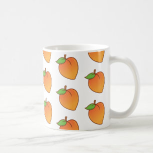 Cute Peach Pattern Coffee Mug