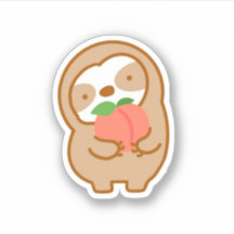 Cute Peach Sloth 