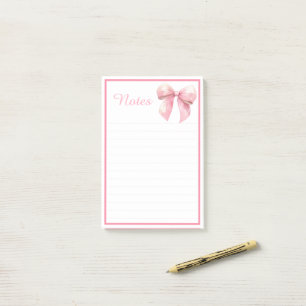 Cute Peach Yellow Ribbon Bow Coquette Aesthetic  Post-it Notes