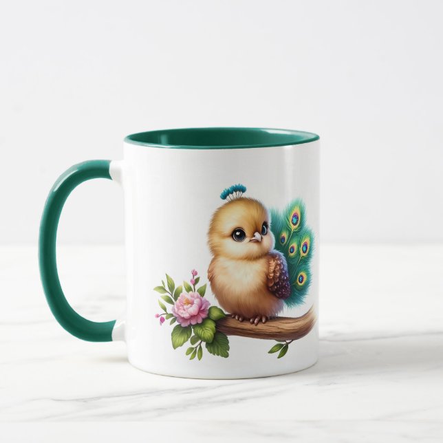 Cute Peacock Design Cup (Left)