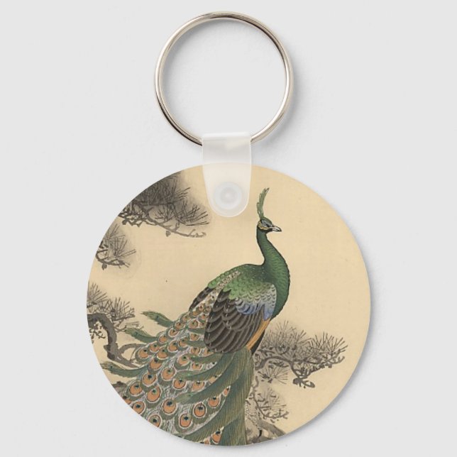 Cute Peacock Key Ring (Front)