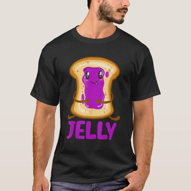 Cute Peanut Butter And Jelly Pb+j Matching Costume T-Shirt (Front)