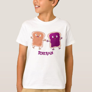 Cute peanut butter and jelly sandwich cartoon T-Shirt